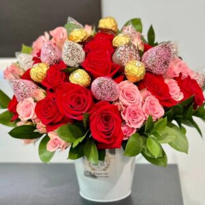 Roses & Strawberry Bucket